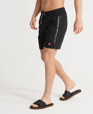 Superdry Swimsport Férfi Fürdőruha Fekete | JFHYW3459